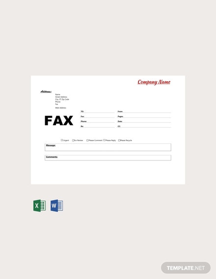 fax template for mac word